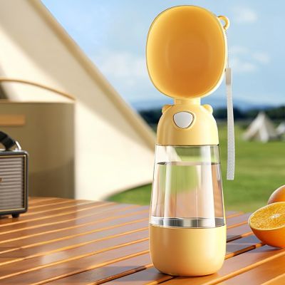 gourde-chien-avec-tasse-jaune