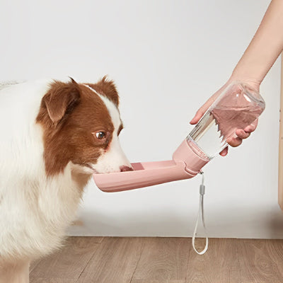 gourde-chien-pliable-rose