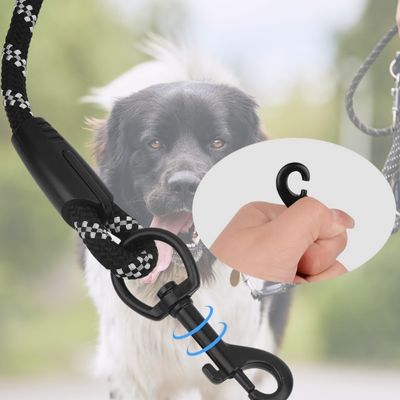 laisse-pour-chien-corde-noir-sans-torssion
