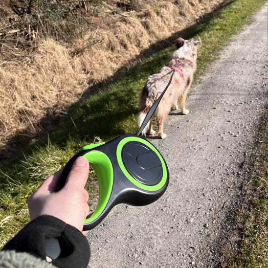 laisse-pour-chien-enrouleur-verte-noir