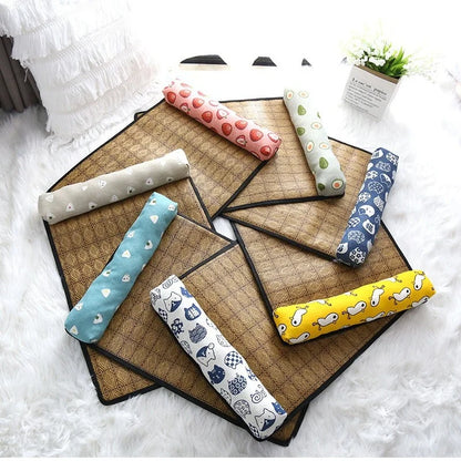 Cat Natural Cooling Mat Summer Pet Self Cooling Pad Cat Bed Mat For Dogs Indoor Rattan Weave Mat Sleeping Cat Bed