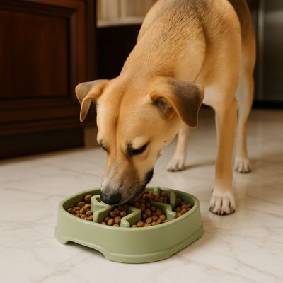 gamelle-anti-glouton-chien-anti-renversement-carre-vert