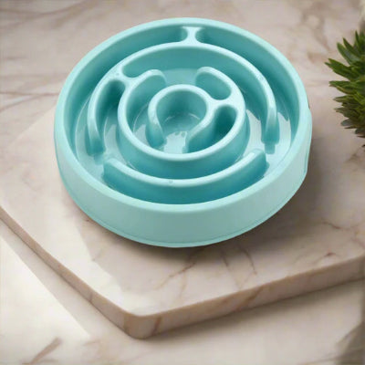 gamelle-anti-glouton-chien-ronde-labyrinthe-bleu