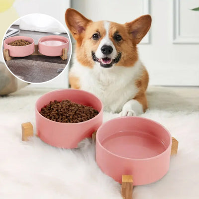gamelle-chien-double-ceramique-rose