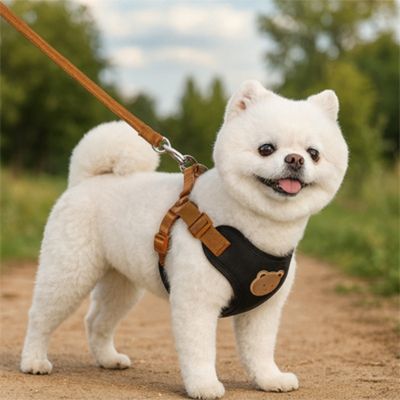 harnais-chien-petite-taille-brun