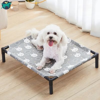lit-de-camp-pour-chien-gris