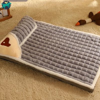 lit-pour-chien-rectangle-gris