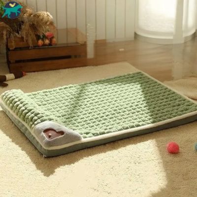 lit-pour-chien-rectangle-vert