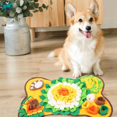 tapis-de-fouille-chien-fleur