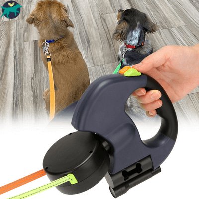 LAISSE DOUBLE POUR CHIEN | Safe-Walk - Malin et Câlin